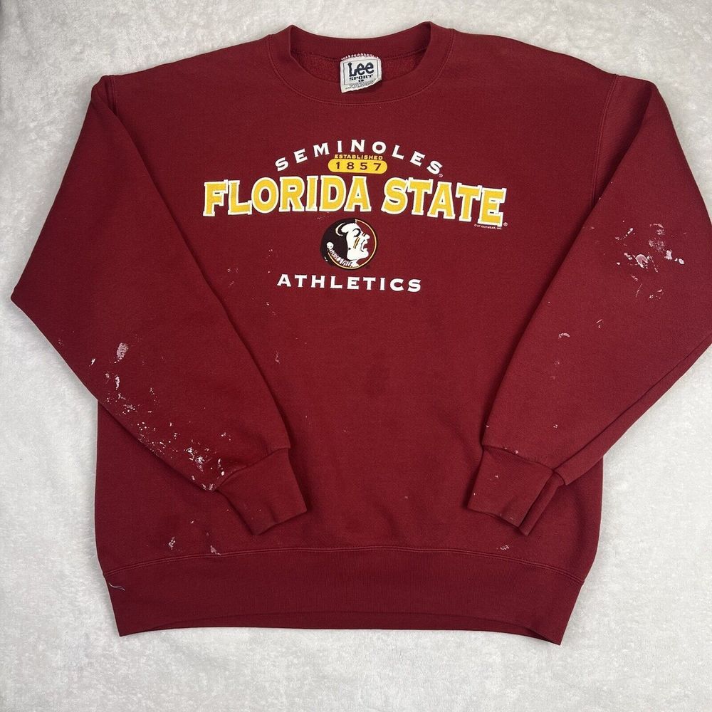 90s Florida State‎ Indians Sweat Shirt L Men Football Sweater Crewneck NCAA